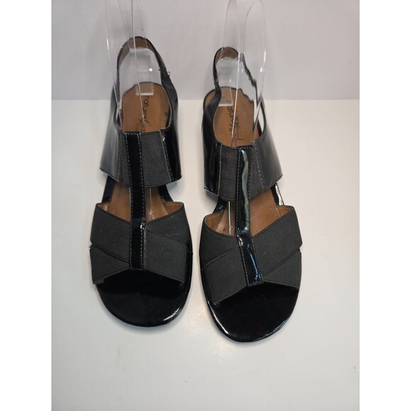 Natural Soul by Naturalizer Slingback black kitten heel Slip On sandal Sz 7.5 - Picture 3 of 7